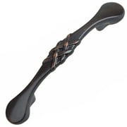 GlideRite 3 in. Center Classic Braided Cabinet Hardware Pull Handles, Oil Rubbed Bronze, Pack of 10