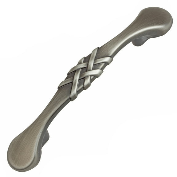 GlideRite 3 in. Center Classic Braided Cabinet Hardware Pull Handles, Satin Pewter, Pack of 25