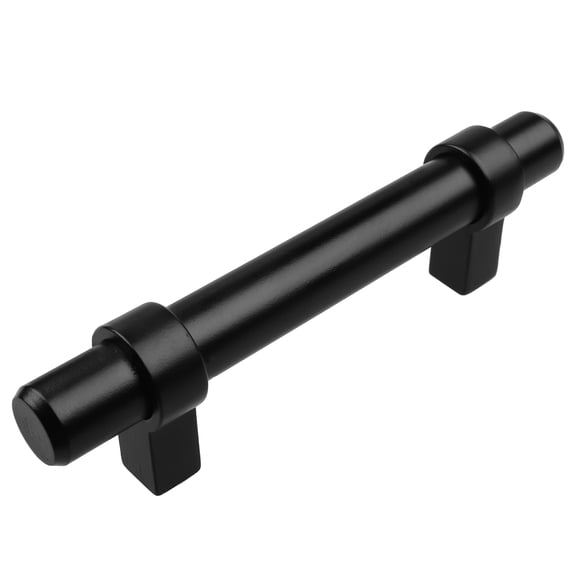 GlideRite 3 in. Center European Style Solid Steel Bar Pull, Matte Black