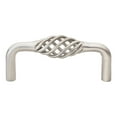 thumbnail image 1 of GlideRite 3 in. Center Solid Classic Twisted Birdcage Wire Cabinet Pulls, Satin Nickel, Pack of 10, 1 of 3