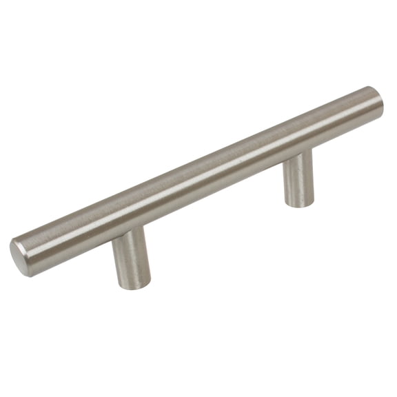 GlideRite 3 in. Center Solid Thick Cabinet Bar Pull, Stainless Steel