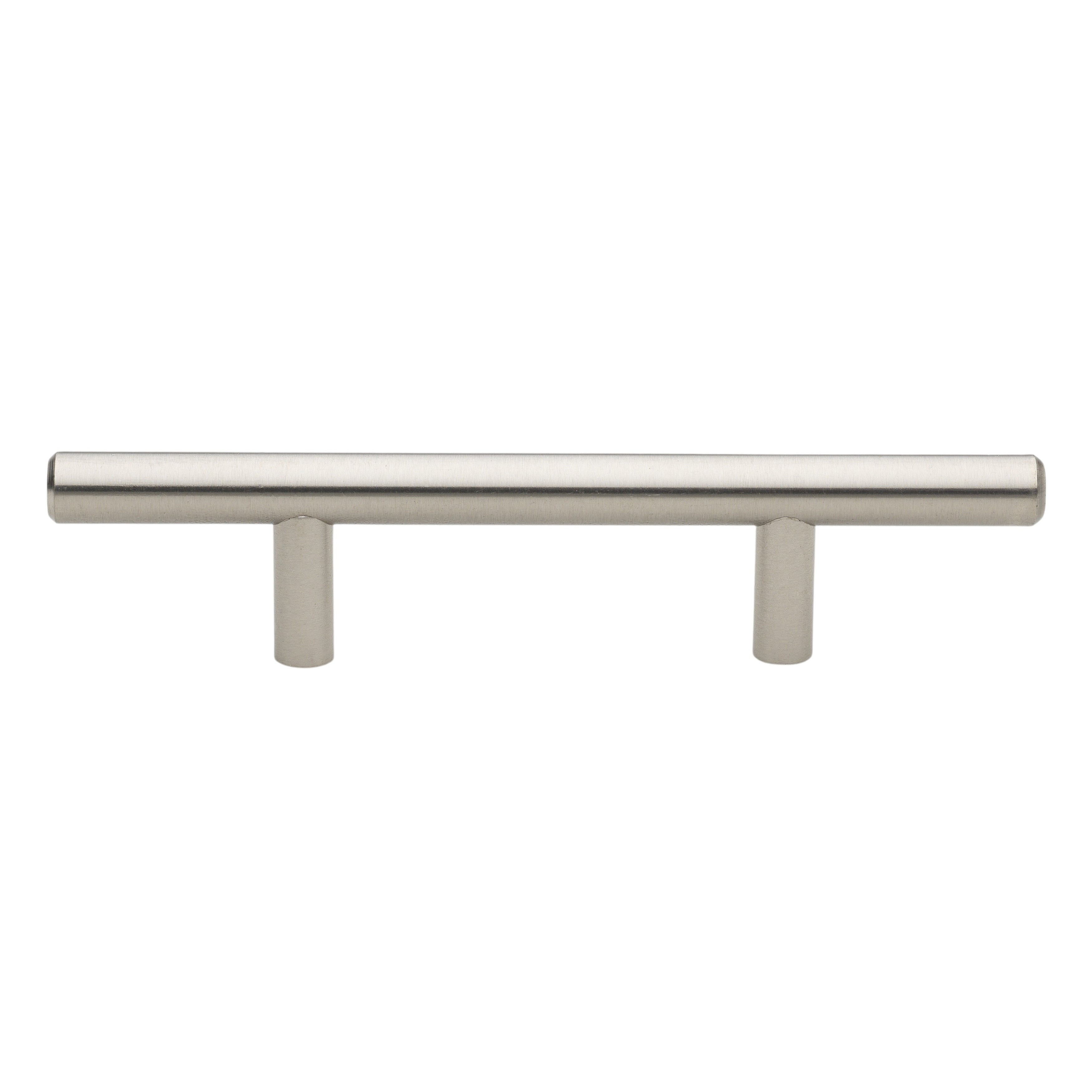 GlideRite 3 in. Center Solid Thick Bar Pulls, Stainless Steel