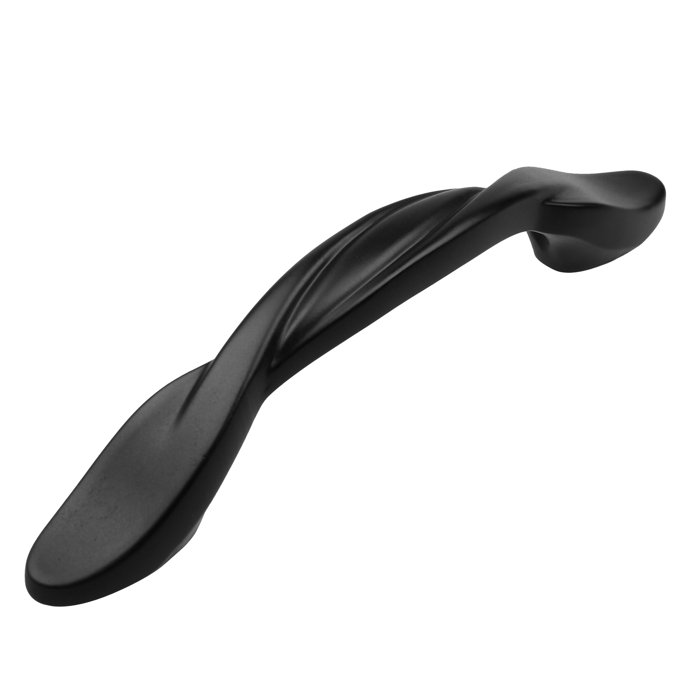 Matte Black Arch Cabinet Pull with Mounting Hardware