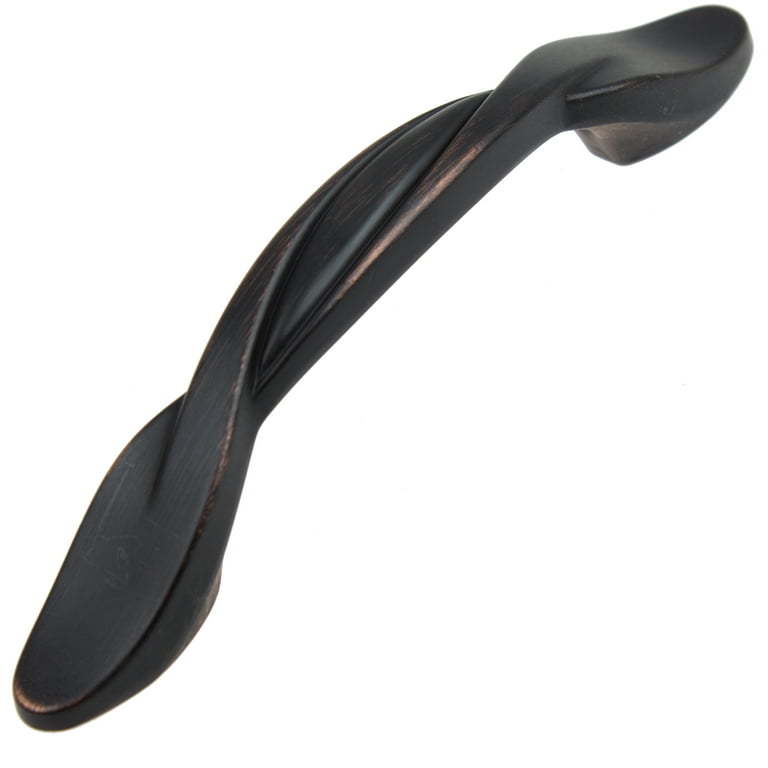 GlideRite 3 in. Center Twisted Cabinet Pull Hardware Handle, Oil Rubbed Bronze, Pack of 10 GlideRite 3 in. Center Twisted Cabinet Pull Hardware Handle, Oil Rubbed Bronze, Pack of 10