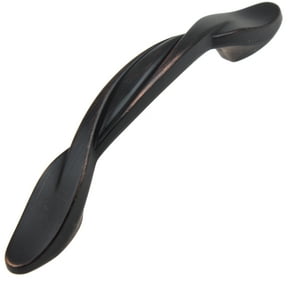 GlideRite 3 in. Center Twisted Cabinet Pull Hardware Handle, Oil Rubbed Bronze