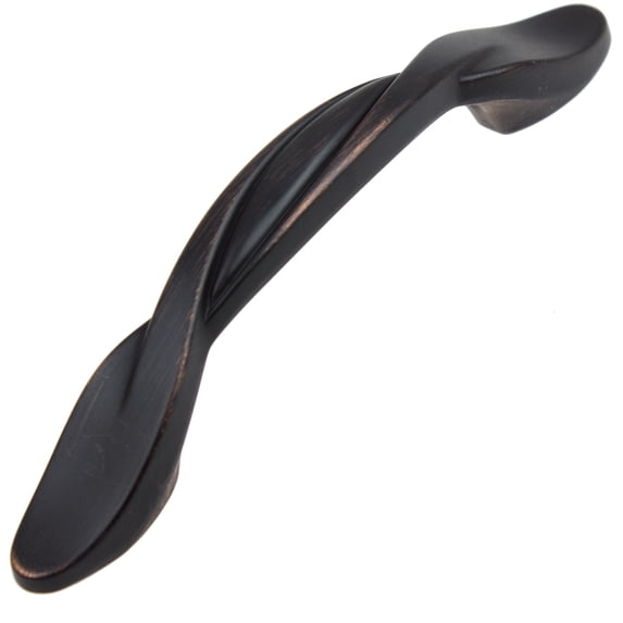 GlideRite 3 in. Center Twisted Cabinet Pull Hardware Handle, Oil Rubbed Bronze