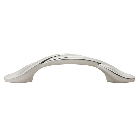 GlideRite 3 in. Center Twisted Cabinet Pull Hardware Handle, Satin Nickel, Pack of 25