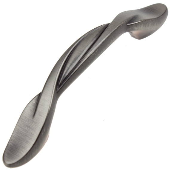 GlideRite 3 in. Center Twisted Cabinet Pull Hardware Handle, Satin Pewter