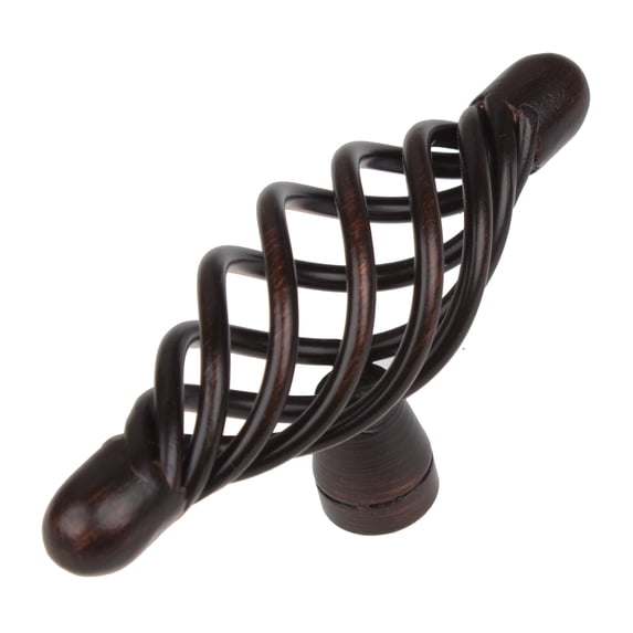 GlideRite 3 in. Classic Oval Birdcage Cabinet Knob, Rustic Bronze