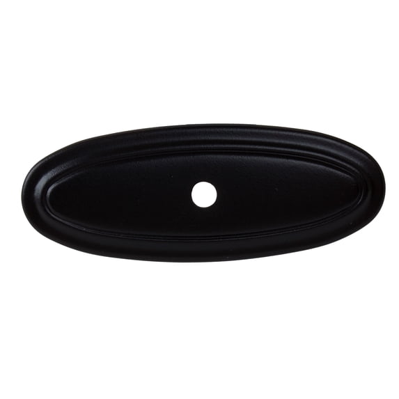 GlideRite 3 in. Classic Thin Oblong Backplates, Matte Black, Pack of 25