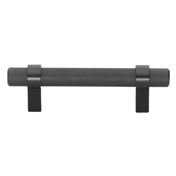 GlideRite 3 in Screw Center Brass Gold Solid Steel Bar Pull Cabinet Handle Pull (Pack of 25) - Matte Black