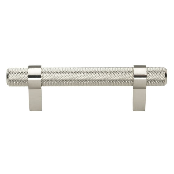 GlideRite 3 in Screw Center Solid Steel Bar Pull Cabinet Handle Pull (Pack of 5) - Satin Nickel
