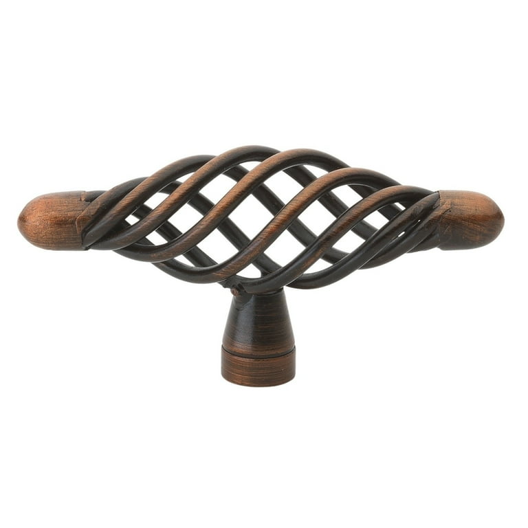3 in. Long Rustic Bronze T-Handle Birdcage Cabinet Knobs (10-Pack) 3 in. Long Rustic Bronze T-Handle Birdcage Cabinet Knobs (10-Pack)