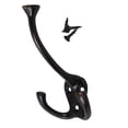 thumbnail image 1 of GlideRite 4-1/2 in. Large Tri Wall Coat Hooks, Oil Rubbed Bronze, Pack of 5, 1 of 4