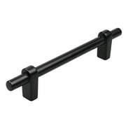 GlideRite 4-1/4 in. Center European Solid Cabinet Bar Pulls, Matte Black, Pack of 25