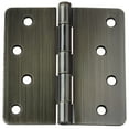 thumbnail image 1 of GlideRite 4 in. Steel Door Hinge with 1/4 in. Corner Radius, Antique Brass finish, 1 of 3