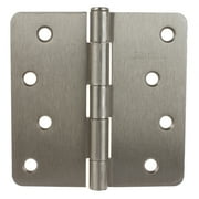 GLIDERITE HARDWARE GlideRite 4 in. Steel Door Hinges with 5/8 in. Corner Radius, Matte Black finish, Pack of 12