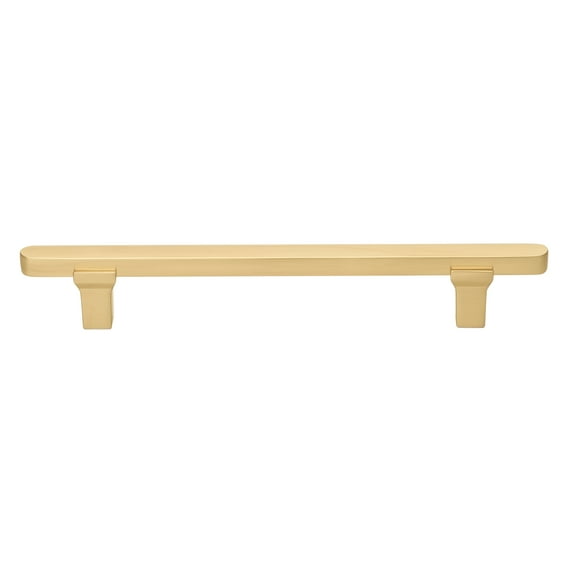GlideRite 5-1/16 in. (128mm) Center-Center Solid Flat Cabinet Bar Pull, Champagne Gold - 4842-128-CHPG, 10 Pack