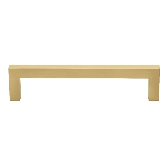 GlideRite 5-1/16 in. (128mm) Center-Center Solid Square Cabinet Bar Pull, Champagne Gold, 1 Pack