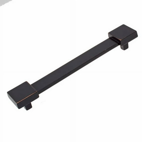 GlideRite 5 Inch Center Square Edge Pull Cabinet Hardware Handle, Oil Rubbed Bronze