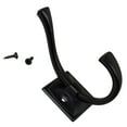 thumbnail image 1 of GlideRite  5-Pack 4-1/4 in. Matte Black Flared Double Coat Hooks, 1 of 5