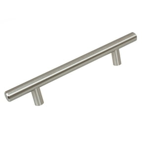 GlideRite 5 in. Center, 8 in. Long Solid Thick Cabinet Bar Pulls, Stainless Steel, Pack of 10