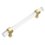 GlideRite 5 in. Center Acrylic Cabinet Bar Pull, Satin Gold