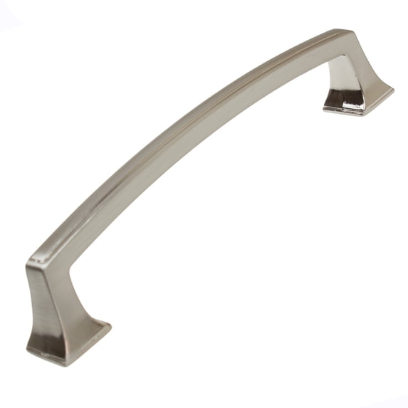 GlideRite 5 in. Center Classic Base Pull Cabinet Hardware Handle, Satin Nickel