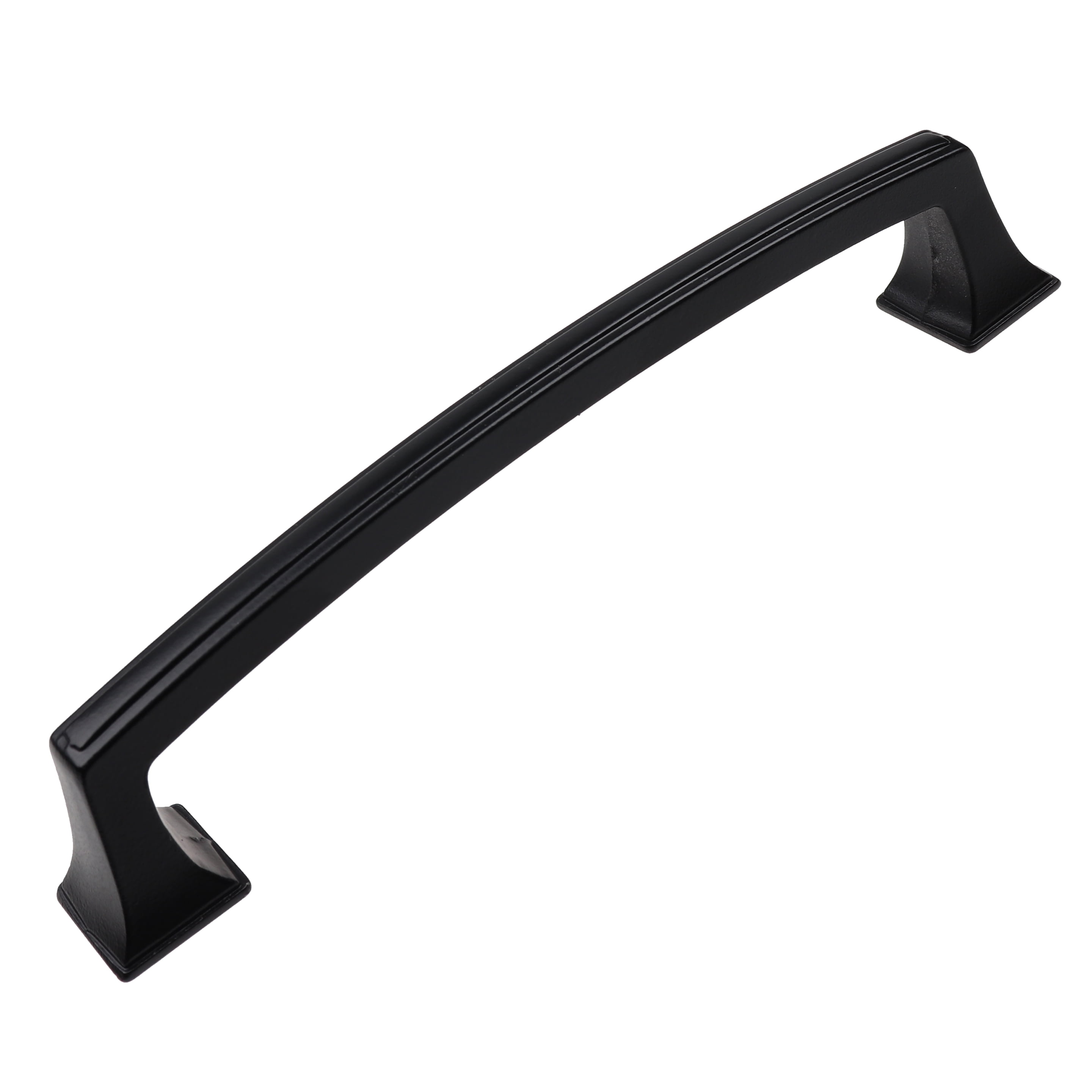 GlideRite 5 in. Center Classic Base Pull Cabinet Hardware Handles, Matte Black, Pack of 25