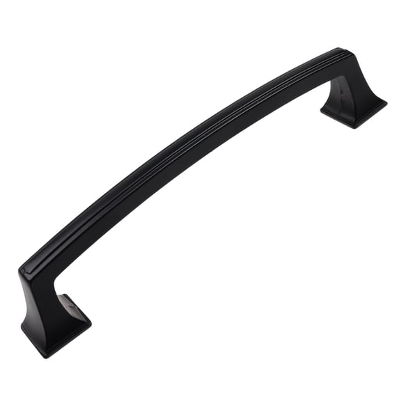GlideRite 5 in. Center Classic Base Pull Cabinet Hardware Handles, Matte Black, Pack of 25