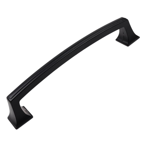 GlideRite 5 in. Center Classic Base Pull Cabinet Hardware Handles, Matte Black, Pack of 25