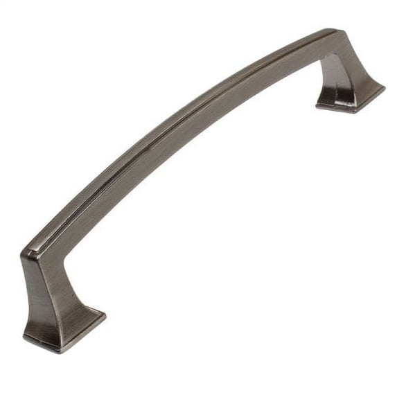 GlideRite 5 in. Center Classic Base Pull Cabinet Hardware Handles, Satin Pewter, Pack of 10