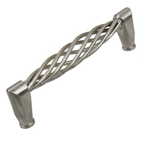 GlideRite 5 in. Center Classic Twisted Birdcage Pulls Solid Steel Cabinet Handle, Satin Nickel, Pack of 10