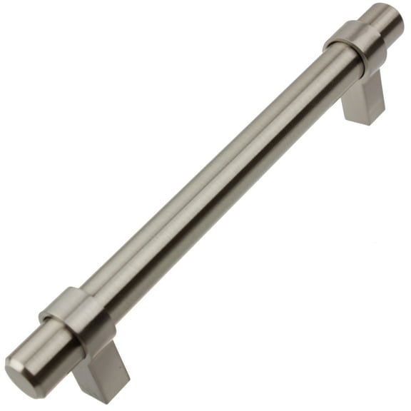 GlideRite 5 in. Center European Style Solid Steel Bar Pull, Stainless Steel