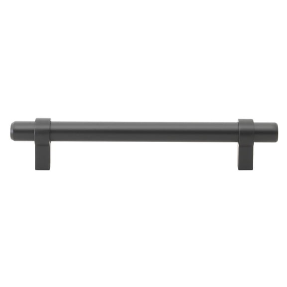 GlideRite 5 in. Center European Style Solid Steel Bar Pulls, Matte Black, Pack of 5