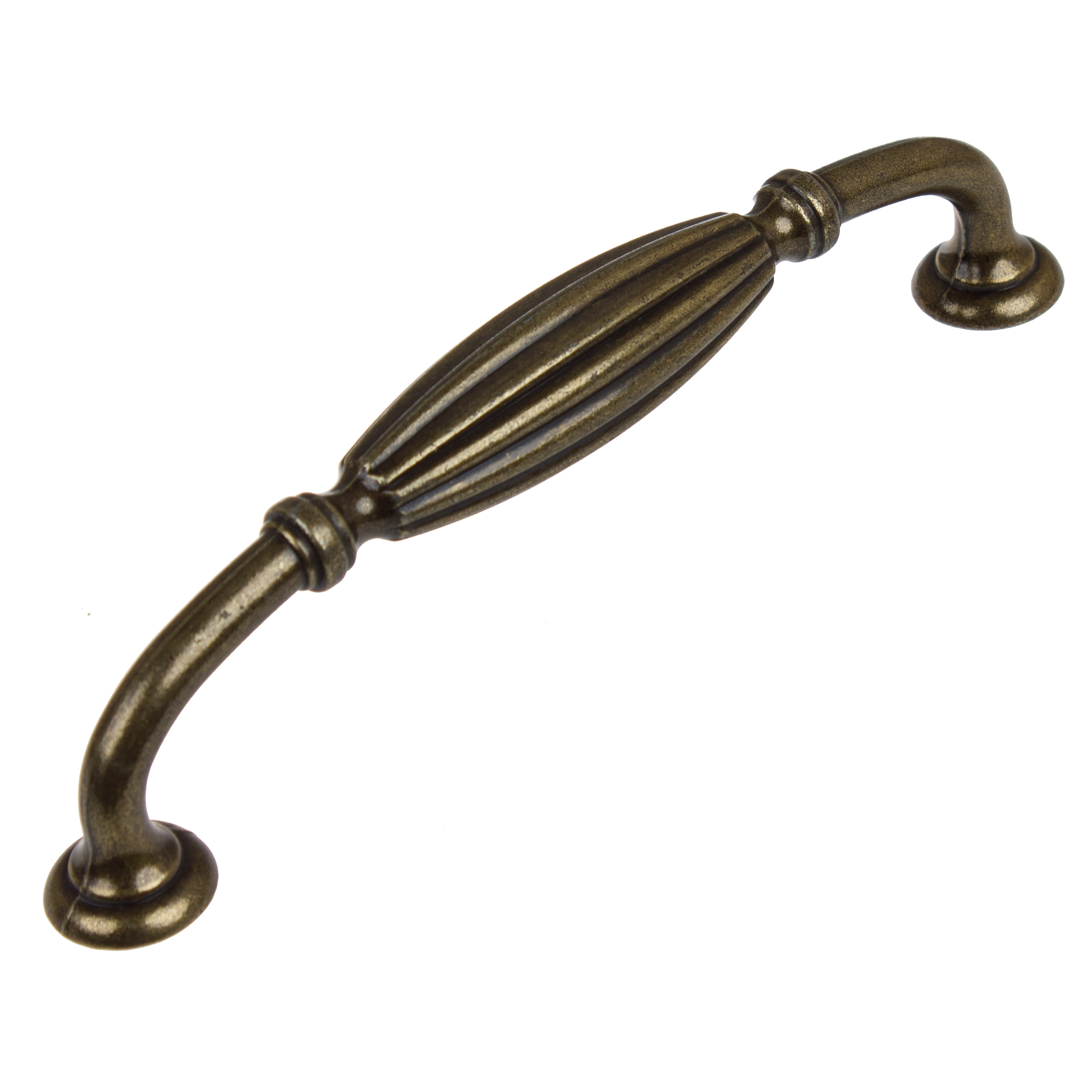 GlideRite 5 in. Center Fluted Cabinet Pulls, Antique Brass, Pack of 5