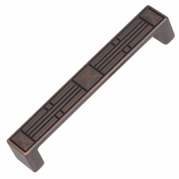 GlideRite 5 in. Center Modern Rectangular Flat Pyramid Pull Cabinet Hardware Handle, Oil Rubbed Bronze