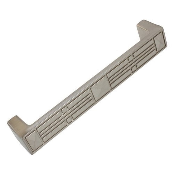 GlideRite 5 in. Center Modern Rectangular Flat Pyramid Pull Cabinet Hardware Handle, Satin Nickel