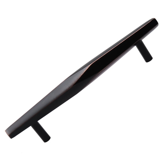 GlideRite 5 in. Center Solid Faceted Bar Pull Cabinet Hardware Handles, Oil Rubbed Bronze, Pack of 25