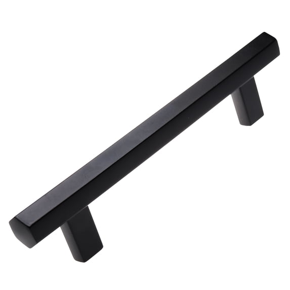 GlideRite 5 in. Center Solid Hexagon Bar Pull Cabinet Hardware Handle, Matte Black, Pack of 10