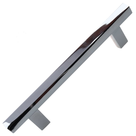 GlideRite 5 in. Center Solid Hexagon Bar Pull Cabinet Hardware Handle, Polished Chrome
