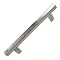 GlideRite 5 in. Center Solid Hexagon Bar Pull Cabinet Hardware Handle, Satin Nickel, Pack of 5
