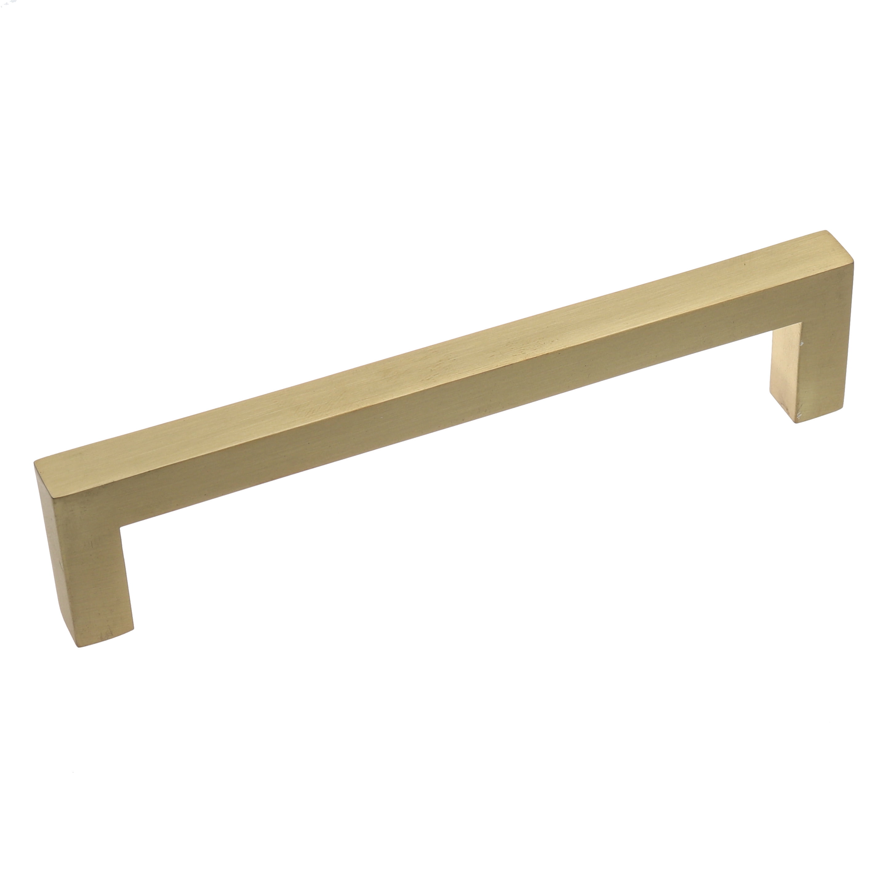Satin Gold Brushed Metal Square Bar Pull with Mounting Hardware