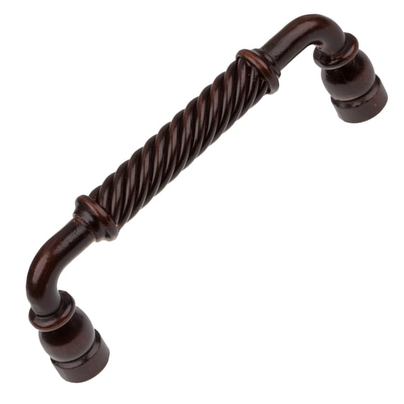 GlideRite 5 in. Classic Twisted Cabinet pulls, Rustic Bronze, Pack of 25