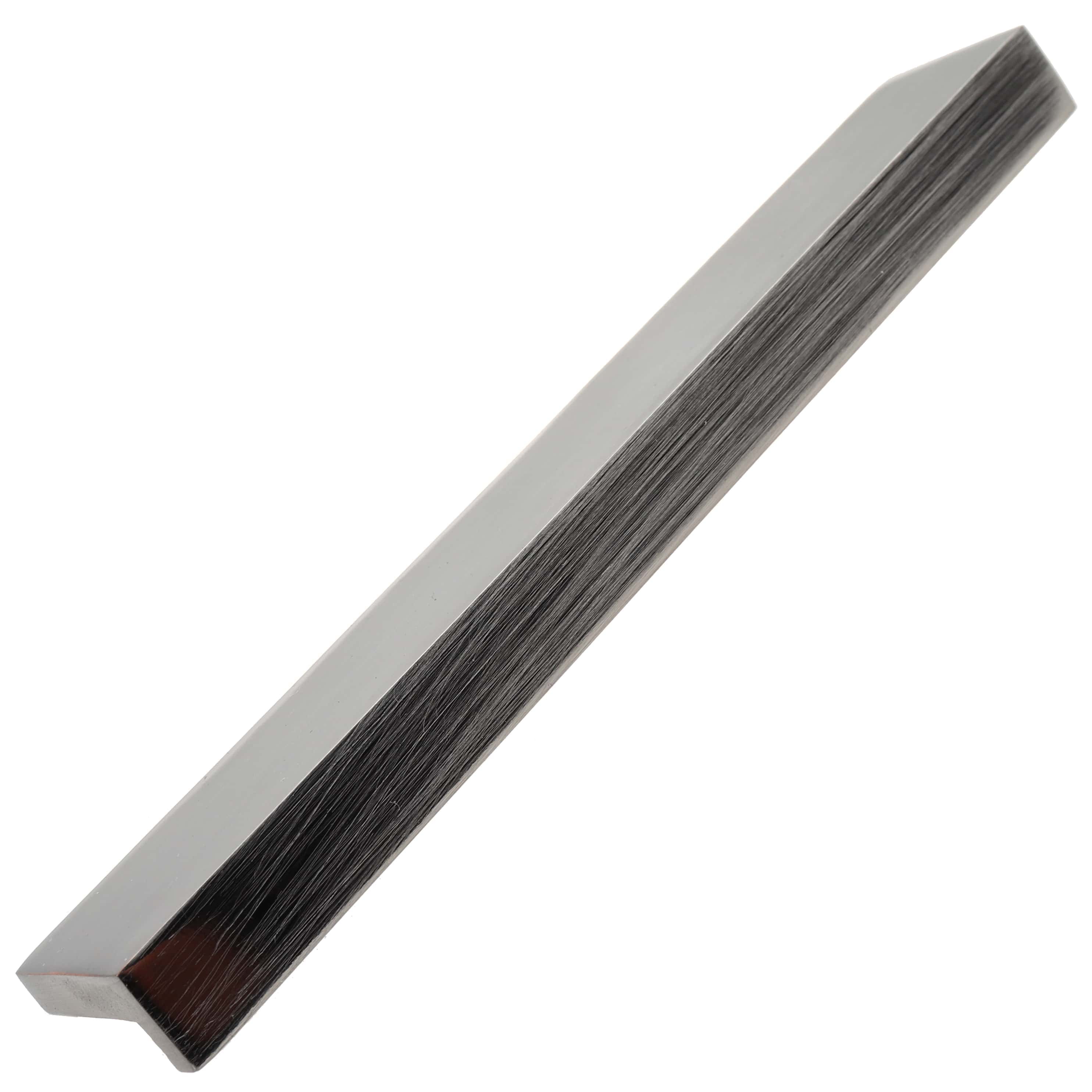 Satin Nickel Modern Finger Pull with Mounting Hardware