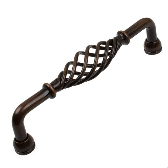 GlideRite 5 in. Twisted Birdcage Pull Solid Steel Cabinet Wire Handle, Oil Rubbed Bronze