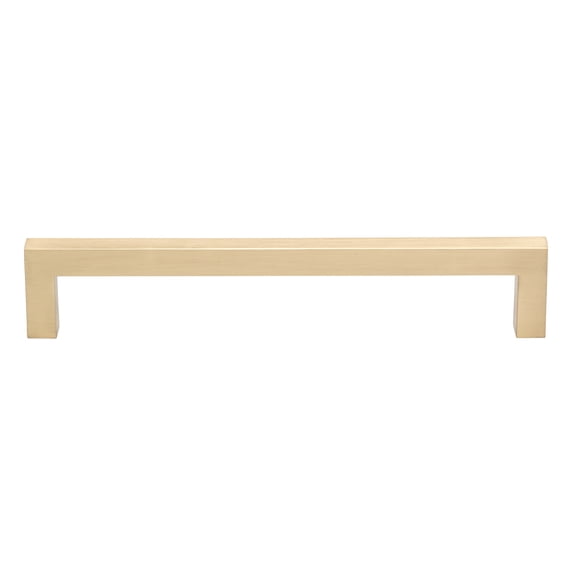 GlideRite 6-1/4 in. (160mm) Center-Center Solid Square Bar Cabinet Pull, Champagne Gold, 25 Pack