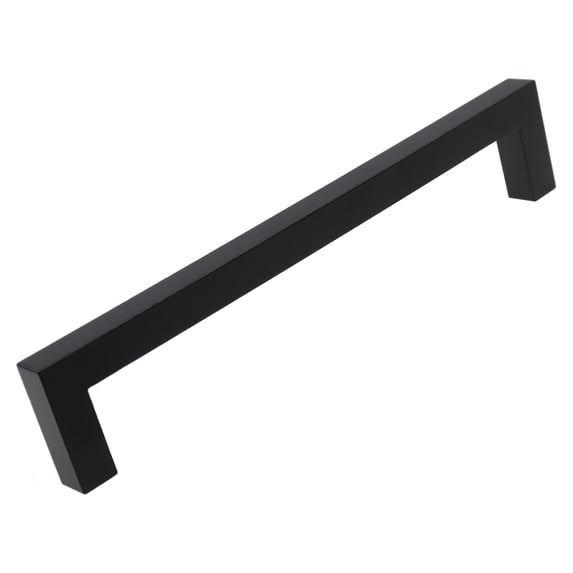 GlideRite 6.25 in. Center Solid Square Bar Cabinet Pulls, Matte Black, Pack of 10