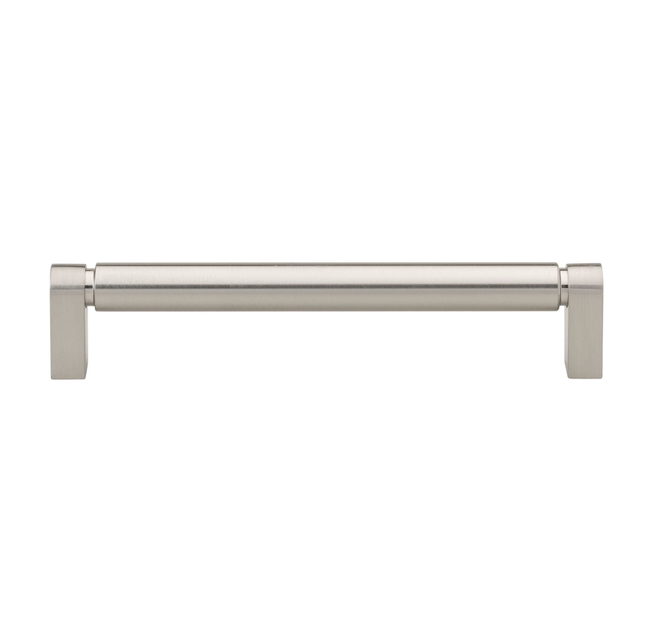 Brushed Nickel Smooth Bar Pull with Mounting Hardware