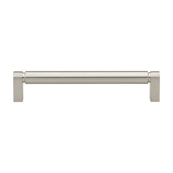 GlideRite 6-5/16 in. 160mm Center to Center Smooth Bar Pull, Satin Nickel